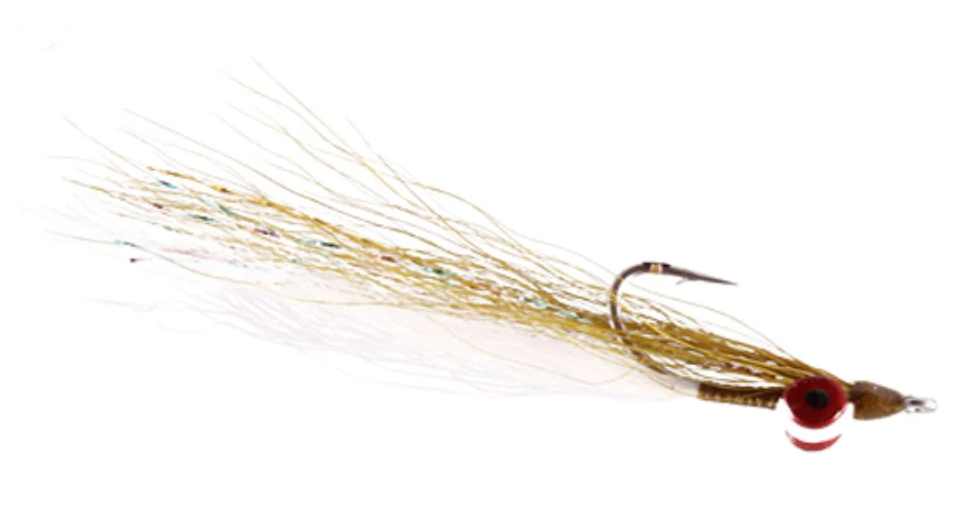 FS Clouser Minnow Olive & White #2