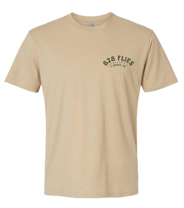 828 Flies X Tee Shirt Gold Rush 1 - Heather Tan