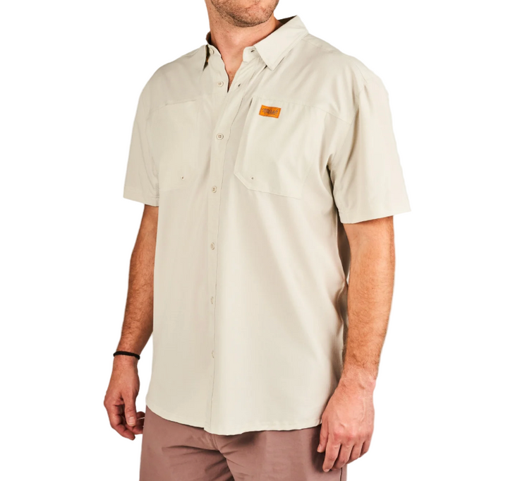 Marsh Wear Lenwood Tech Short Sleeve Shirt - Stone