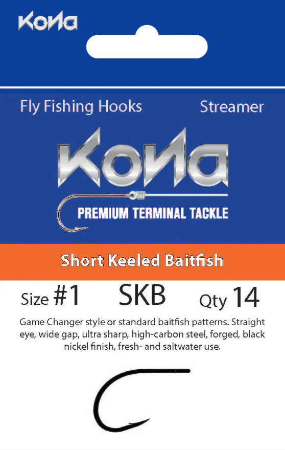 Kona - Kona Short Keeled Streamer (SKB) hook