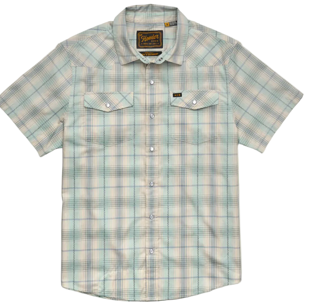 Howler Bros - H Bar B Snapshirt Prairie Plaid : Seafoam