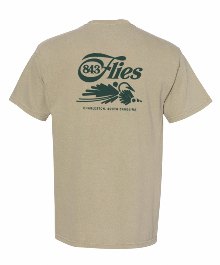 843 Flies Pocket Tee Kahki Olive - Chucktown Cracklin'
