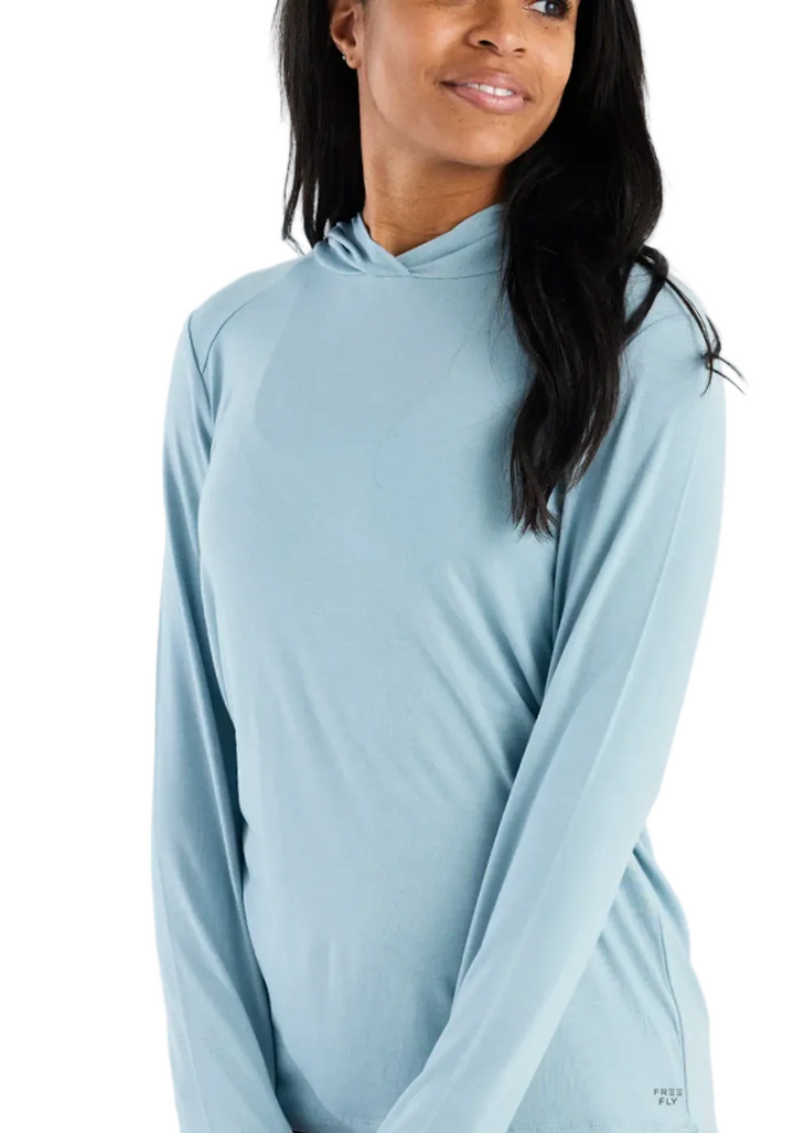 Free Fly Women's Bamboo Shade Hoodie II - Ocean Mist