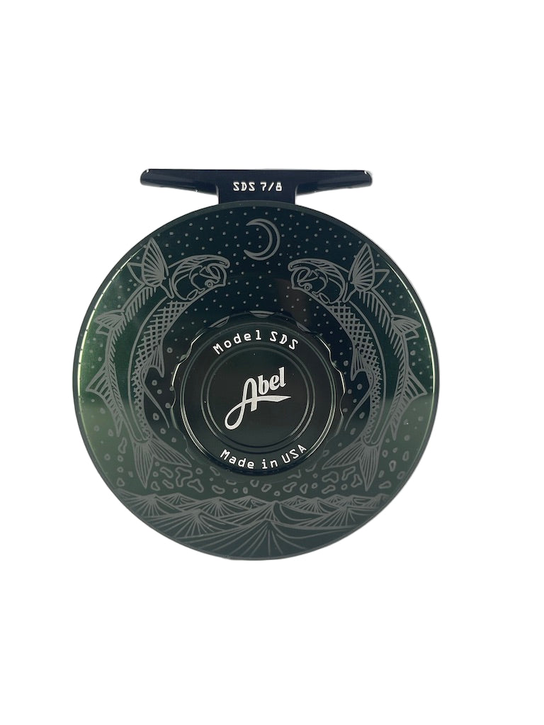 Abel SDS 7/8 Solid Deep Green, w/Deep Green Drag Knob & Lg Walnut Handle & Moondance Finish (IN STOCK)