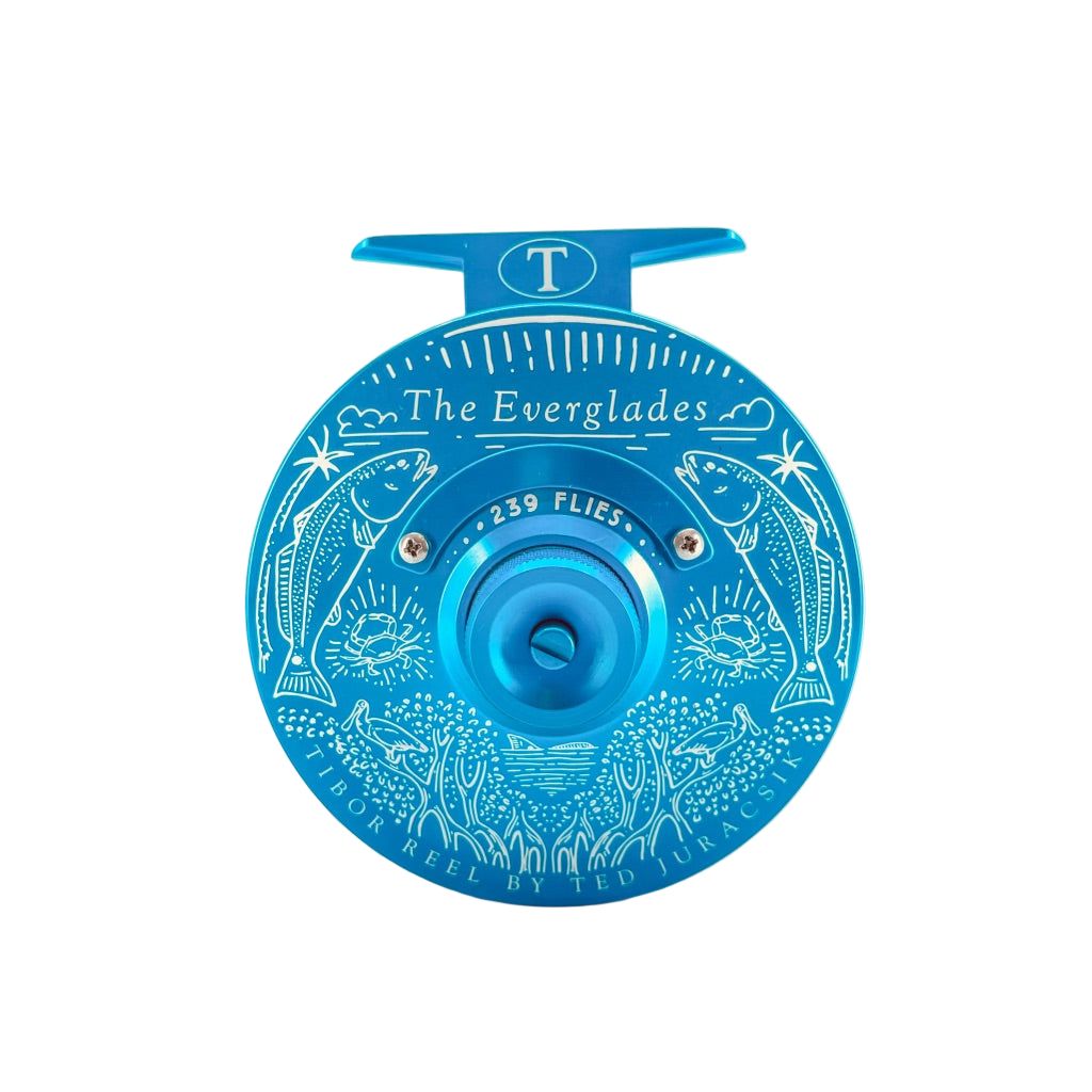 Tibor Everglades - Aqua w/Aqua Small Parts & 239 Bre Drake Redfish Art (CUSTOM)(IN STOCK)