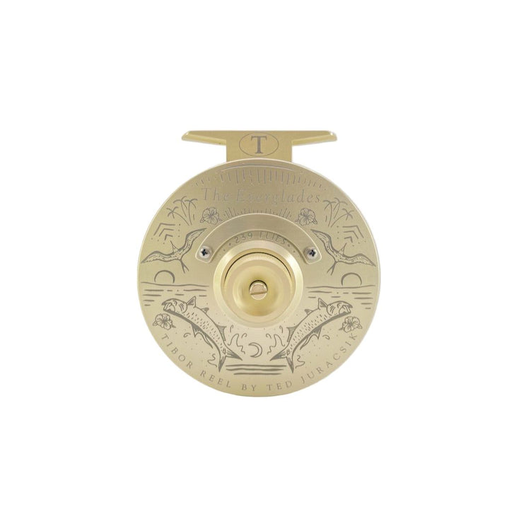 Tibor Everglades - Satin Gold w/ 239 Bre Drake Tarpon Art (CUSTOM) (IN STOCK)