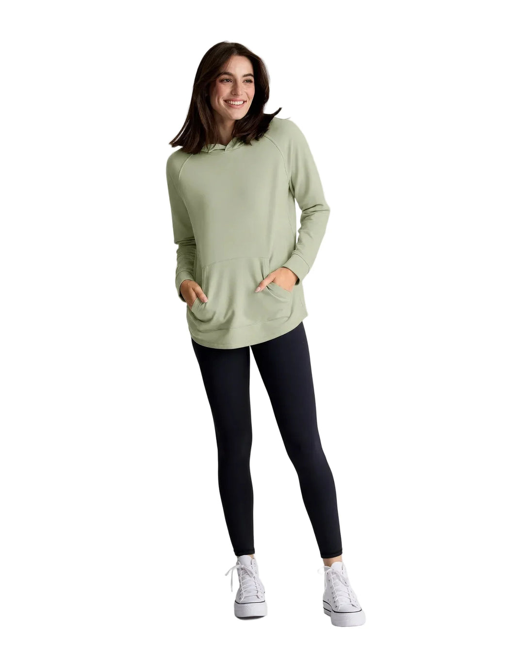 Free Fly Women's Bamboo Lightweight Fleece Hoodie - Tea