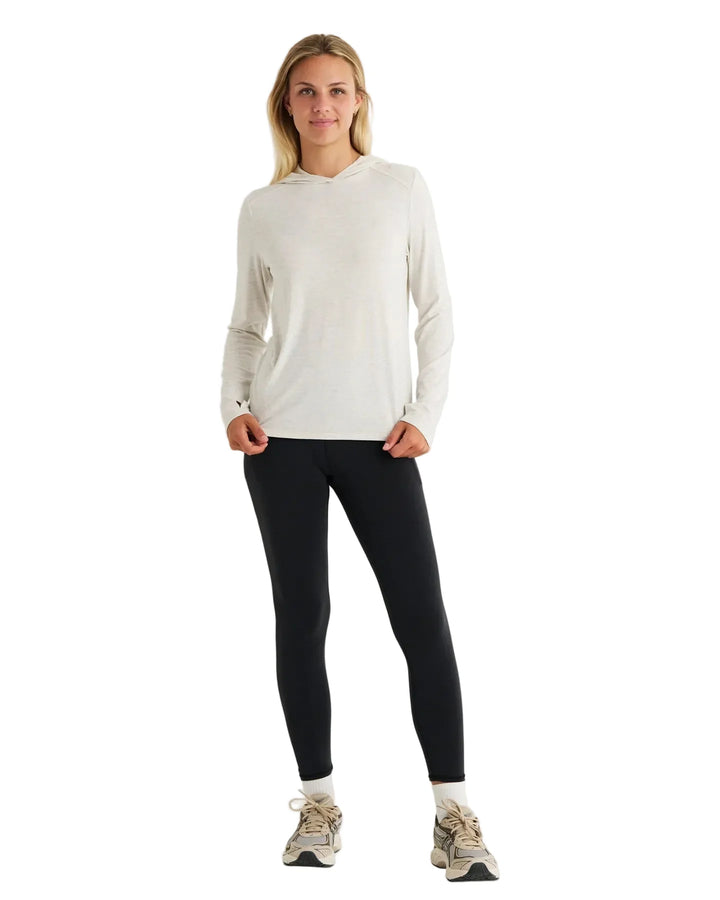 Free Fly Women's Bamboo Shade Hoodie ll - Off White Heather