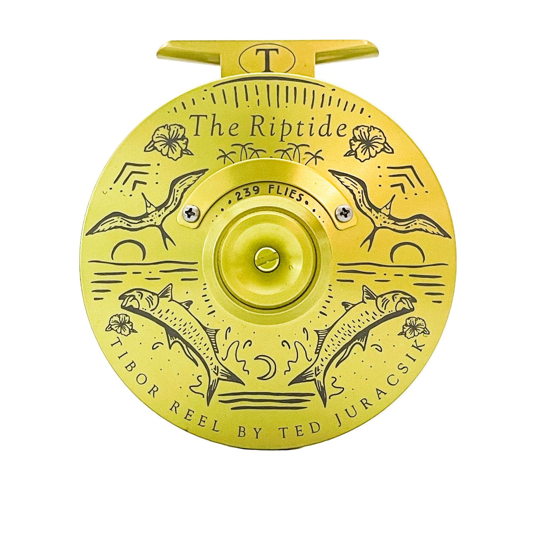Tibor Riptide - Lemon Lime w/ 239 Bre Drake Tarpon Art (CUSTOM) (IN STOCK)