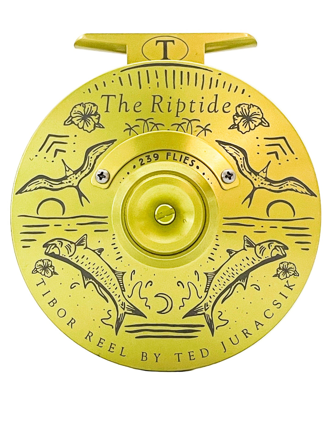 Tibor Riptide - Lemon Lime w/ 239 Bre Drake Tarpon Art (CUSTOM) (IN STOCK)