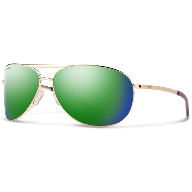 Smith Serpico 2 - Gold + ChromaPop Polarized Green Mirror Lens