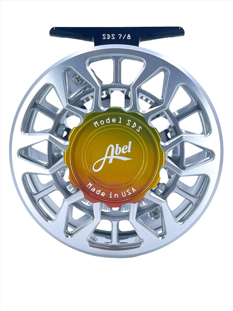 Abel Reels SDS 7/8 - Platinum w/ Rasta Fade Drag Knob & Deep Green Handle (IN STOCK)
