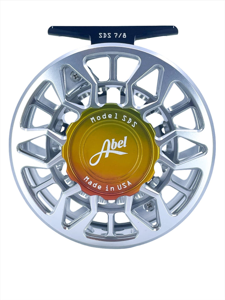 Abel Reels SDS 7/8 - Platinum w/ Rasta Fade Drag Knob & Deep Green Handle (IN STOCK)