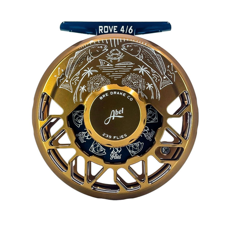 abel rove fly reel Abel Rove 4/6 Bronze w/ Bronze Drag Knob, 239 Drag Plate & Walnut Hand – 828 Flies