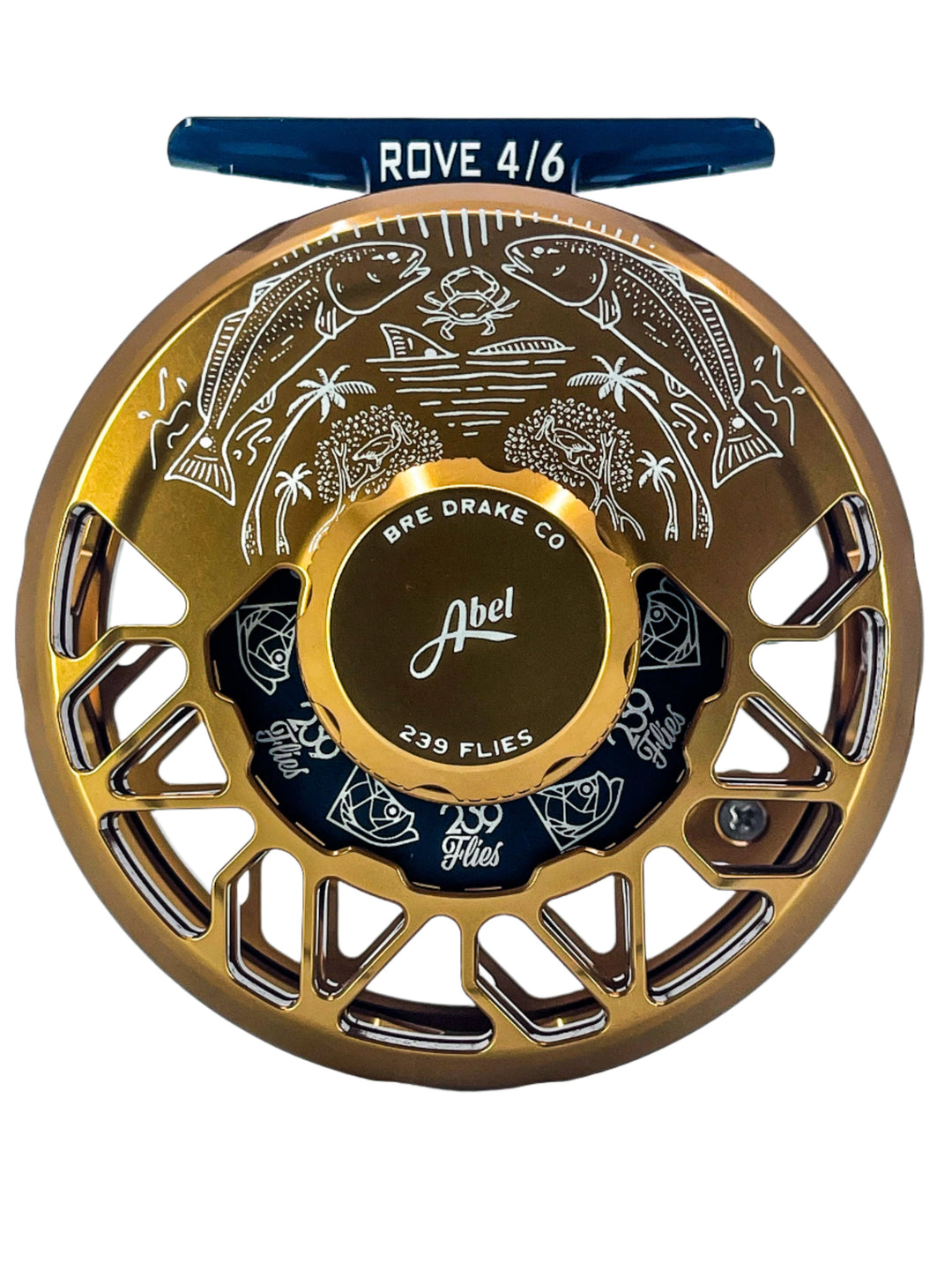 Abel Rove 4/6 Bronze w/ Bronze Drag Knob, 239 Drag Plate & Walnut Handle - 239 X Bre Drake Art (IN STOCK)
