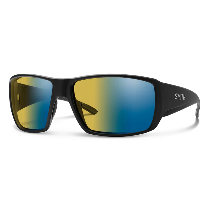 Smith Guide's Choice - Matte Black + ChromaPop Glass Polarized Yellow Blue Mirror Lens (IN STOCK)