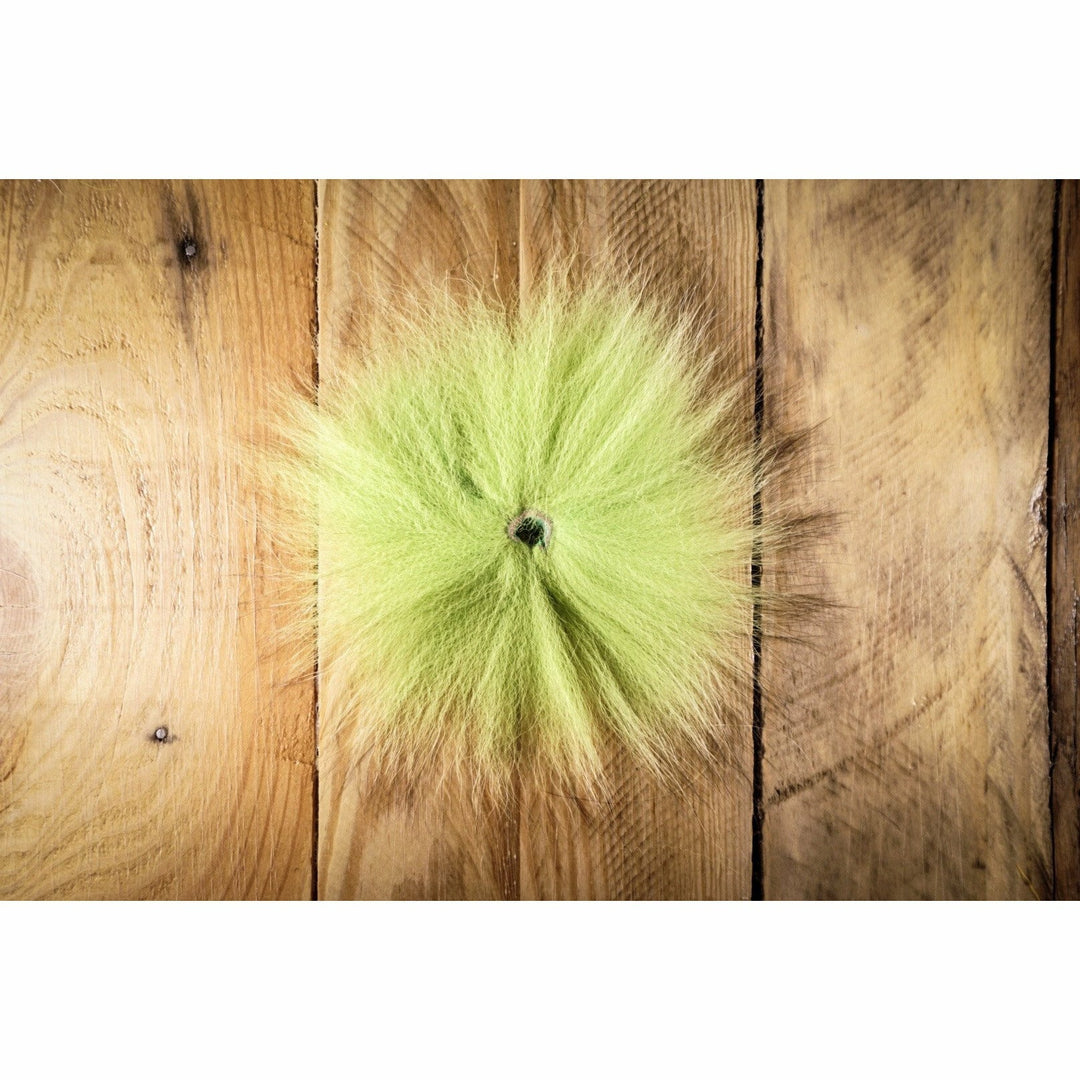 Arctic Fox Tail Hair - Chartreuse