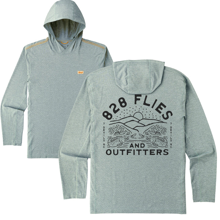 Marsh Wear High Noon Tech Hoodie w/ 828 Trout Hatch (Goblin Blue Heather)