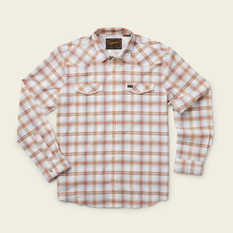 Howler Bros B Tech Longsleeve - Leon Plaid : Clay