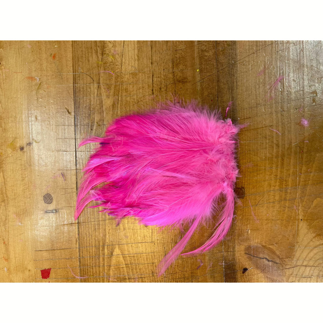 Strung Neck Hackle - Fl Pink