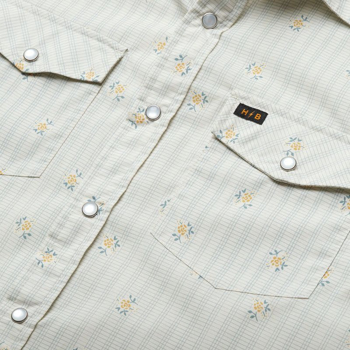 Howler Bros B Snapshirt - Vintage Grid Floral : Medium White