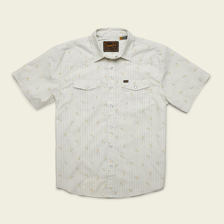 Howler Bros B Snapshirt - Vintage Grid Floral : Medium White