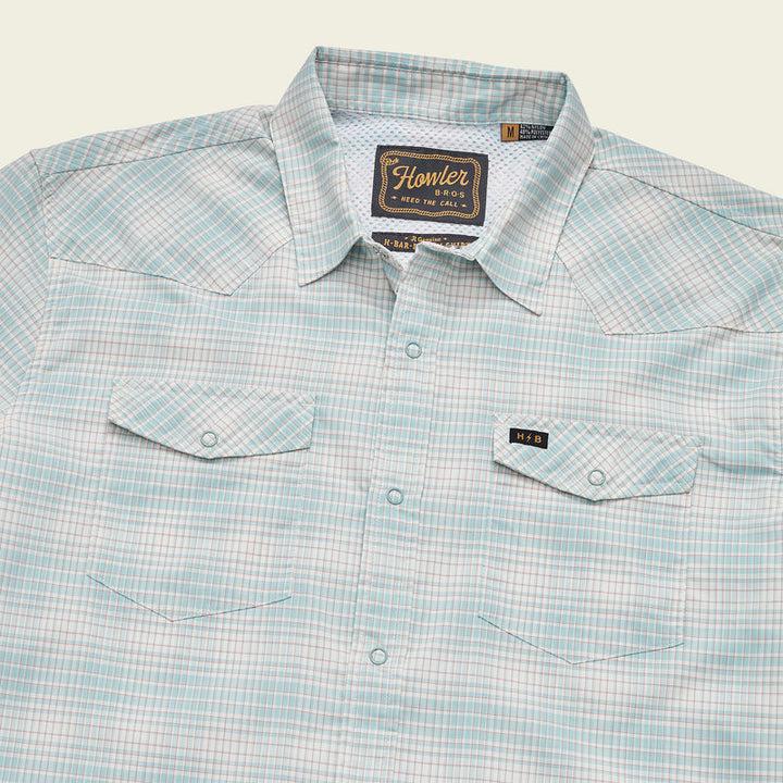 Howler Bros - H Bar B Tech Longsleeve - Eason Plaid : Seafoam