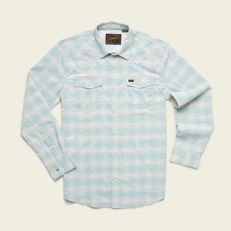 Howler Bros - H Bar B Tech Longsleeve - Eason Plaid : Seafoam